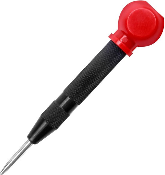 Centre Punch, automatische metalen centreerstempel, verstelbare eenhandsdrukstempel met veermechanisme, voor metaal, hout en glas — afbeelding 5