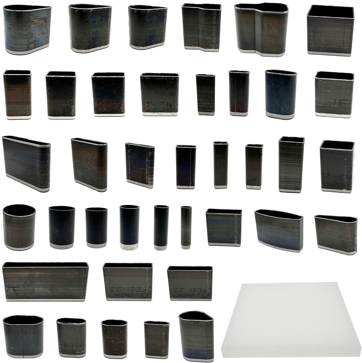 40 stuks leren stansset, multi-vormen, lederen stans, multifunctionele gaten, holle puncher cutter, lederen schede voor leren gereedschap