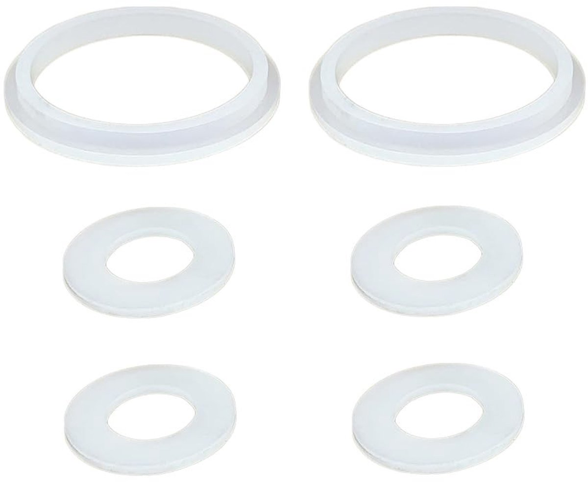 Set van 6 Rubberafdichtingen voor Lay Z Lazy Spa - Waterdichte Verbindingen, Slangen, en Afdichtringen (Wit)