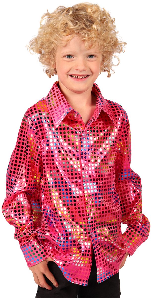 Shirt Disco Roze - Jaren 80 & 90 - Kinderen