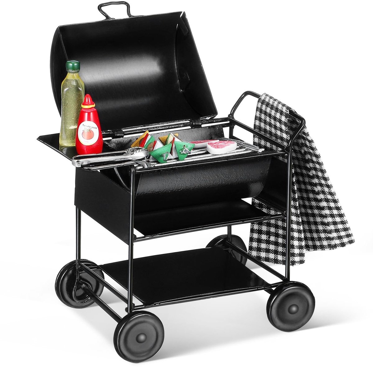Omgoods - Miniatuur Grill Set voor Poppenhuizen en Keukens
