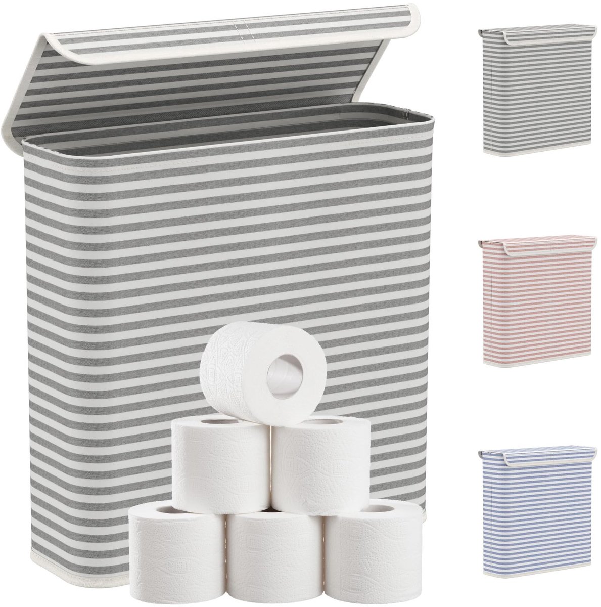 Omgoods - Waterdichte Toiletpapieropslag met Deksel, Opvouwbare Organizer