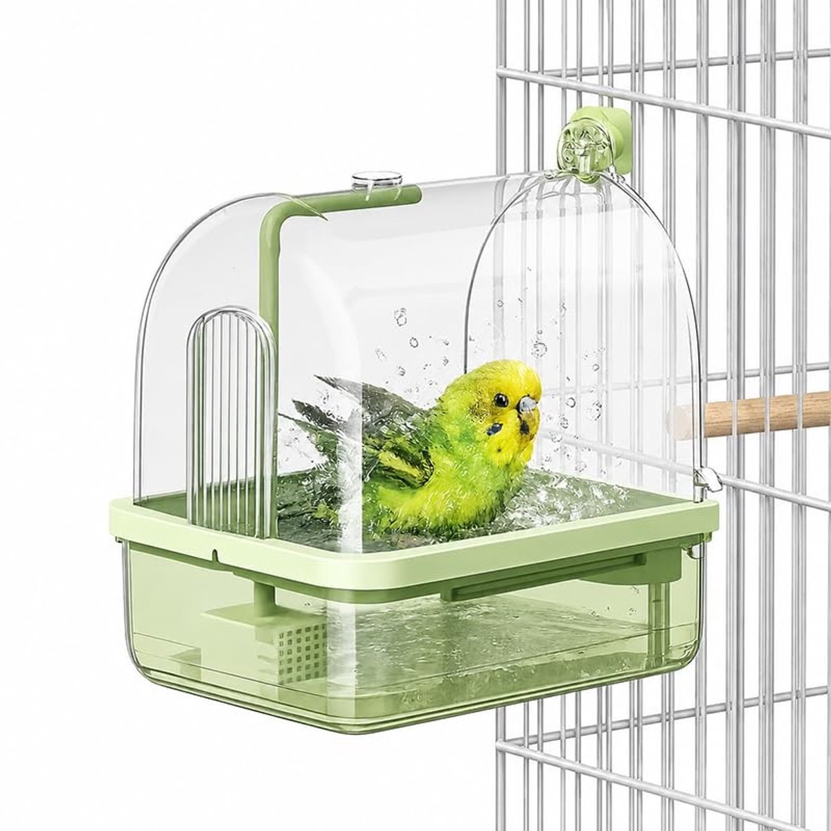 Omgoods - Multifunctionele Vogelbad voor Vogelkooi - Hangend Bad voor Parrots en Parkieten