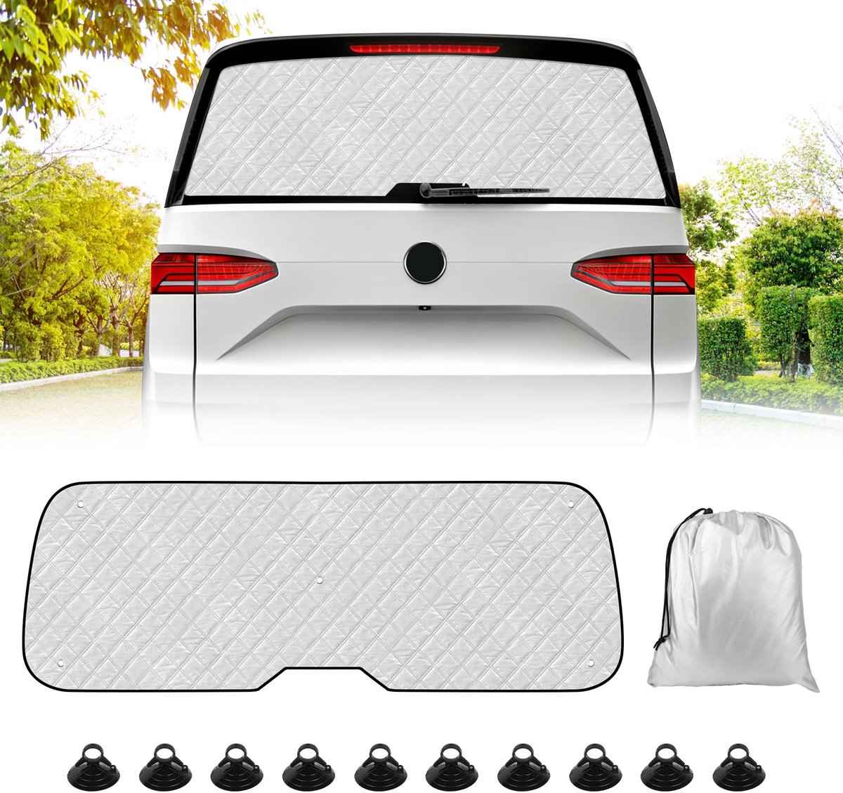 Omgoods - Thermomat voor VW T7 - Zonwering voor auto met zuignappen