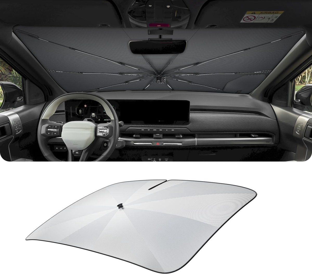 Omgoods - Autoparasol voor Kia EV3 2025 2026 met UV-bescherming