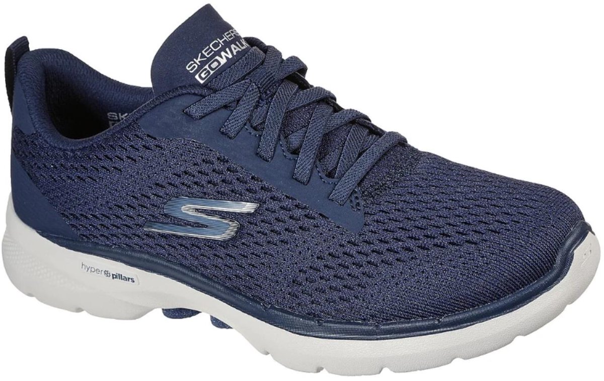 SKECHERS GO WALK 6, 124512-NVW, Female, Blue Skechers Comfortable Shoes, Female, 124512-NVW, Blue, 40.5