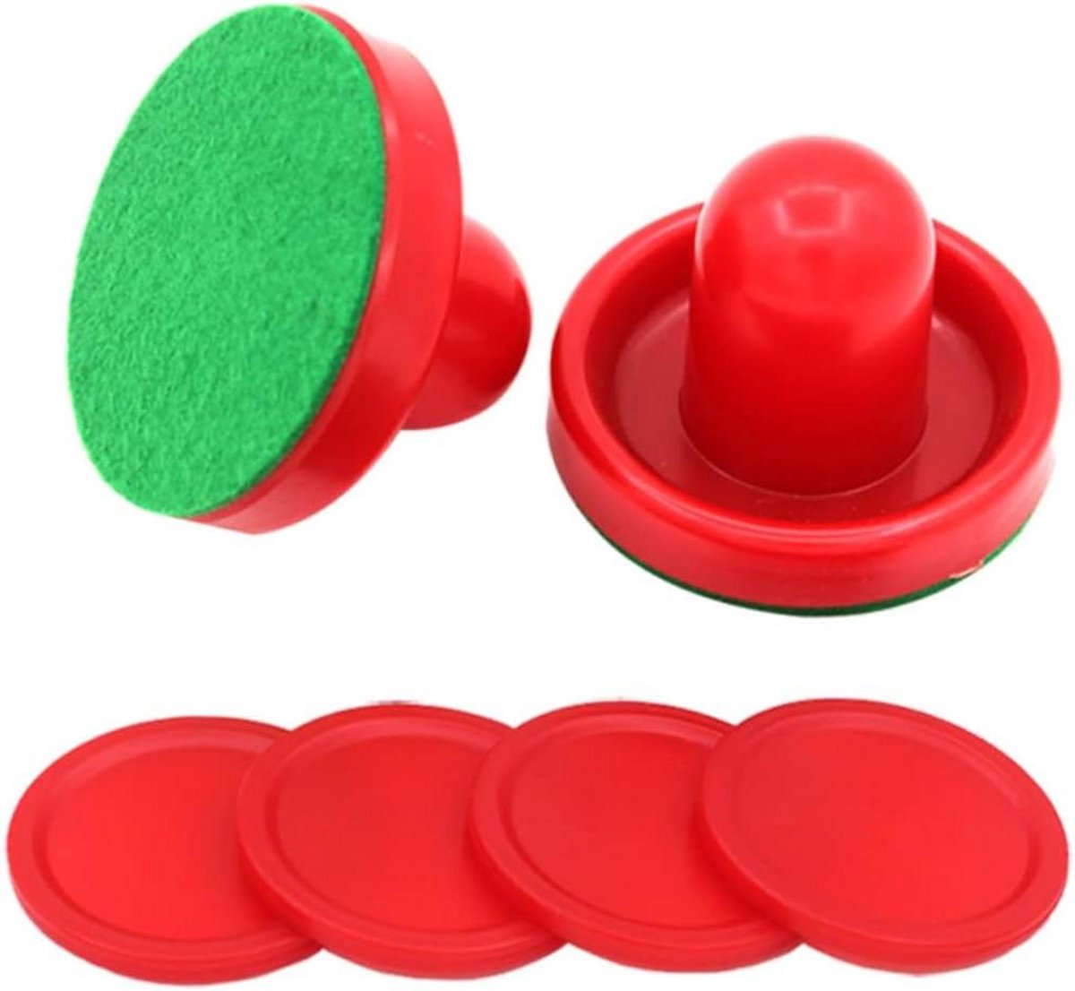Airhockey Accessoires Set - Pucks en Paddles - Tafelspel Spelen - Ergonomisch Ontwerp - 9.6 x 9.4 x 6.4 cm