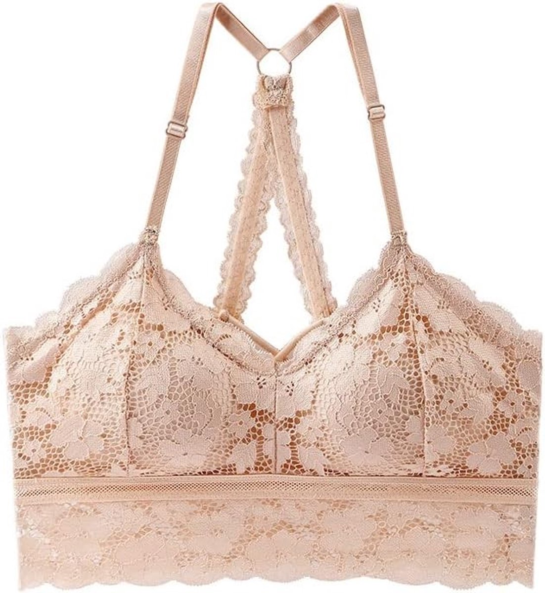 Lace Push Up Bh zonder Beugel voor Dames - Sexy Liftende Bralette, Naadloze Bandeau en Bustier Crop Top voor Ondergoed