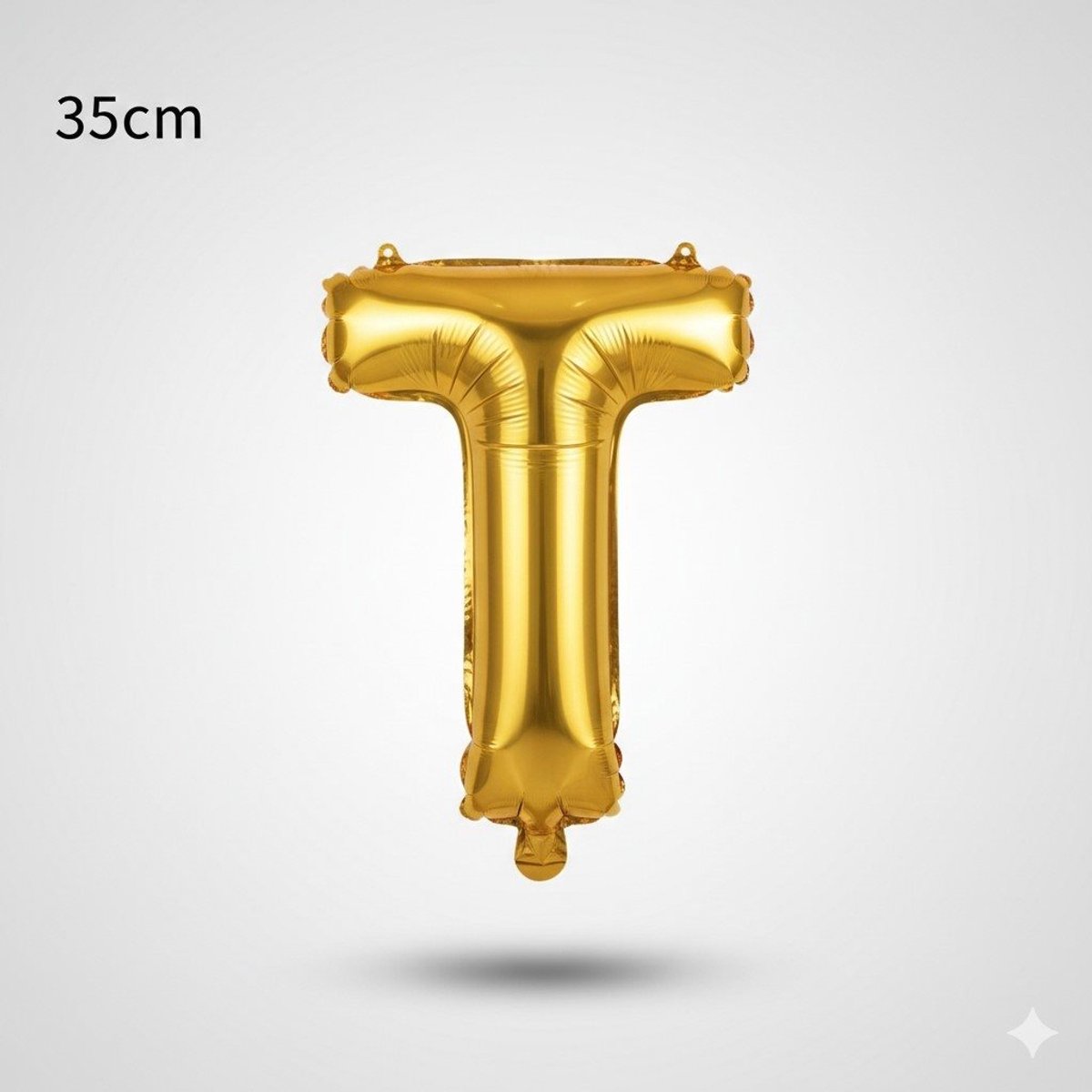 Folieballon letter T goud - 35cm