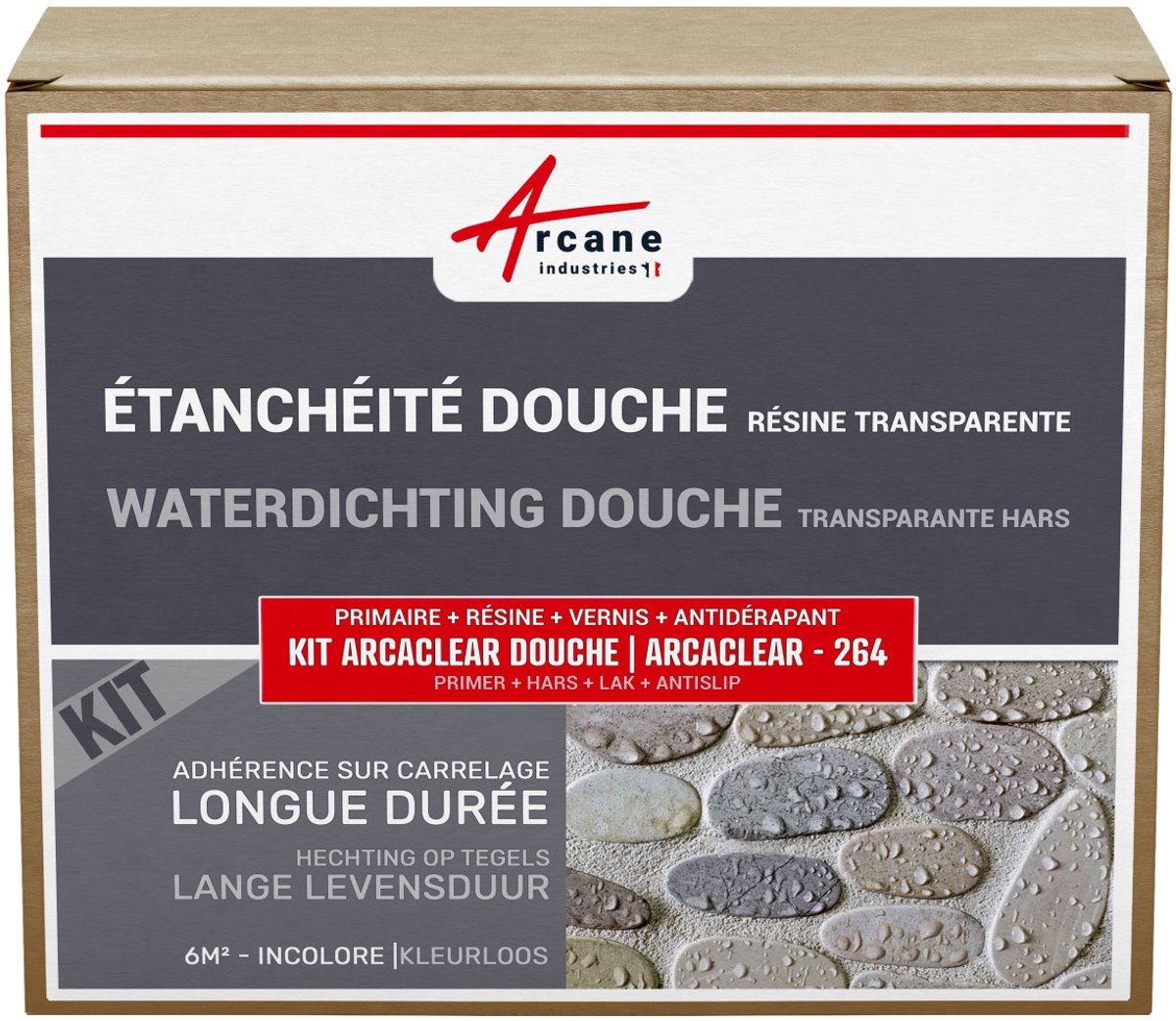 Waterdichtheidskit voor douche en badkamer transparant: ARCACLEAR - 264