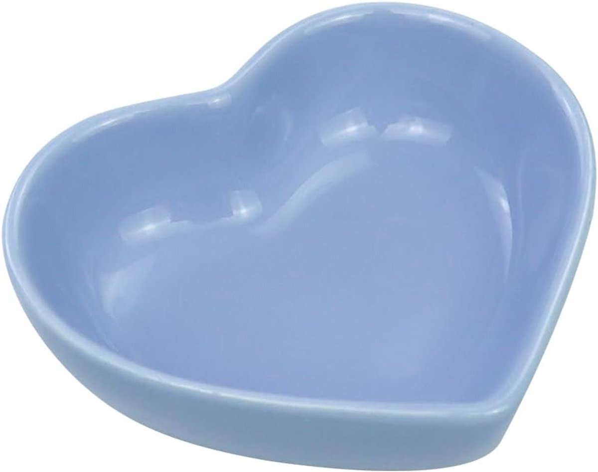 Hamster bowl keramisch hartvormig - roze/paarse kleuren - makkelijk schoon te maken - ideaal voor kleine huisdieren - ShopVlot