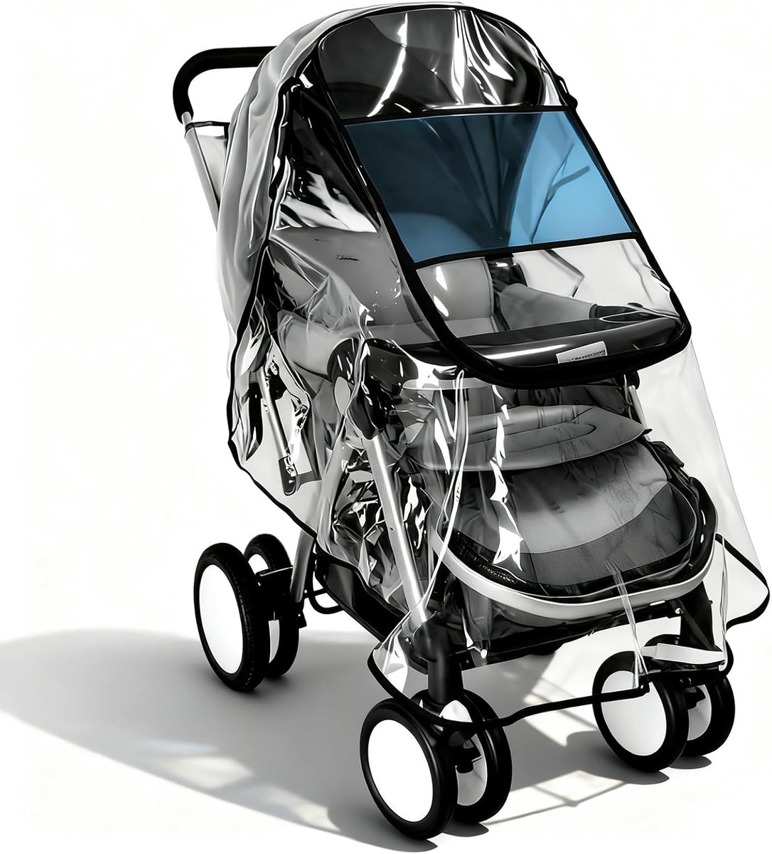 SnelShoppen - Universele Regenhoes voor Kinderwagen, Buggy en Scootmobiel met Raam, Waterdichte Bescherming tegen Regen, Sneeuw, Wind en Vuil