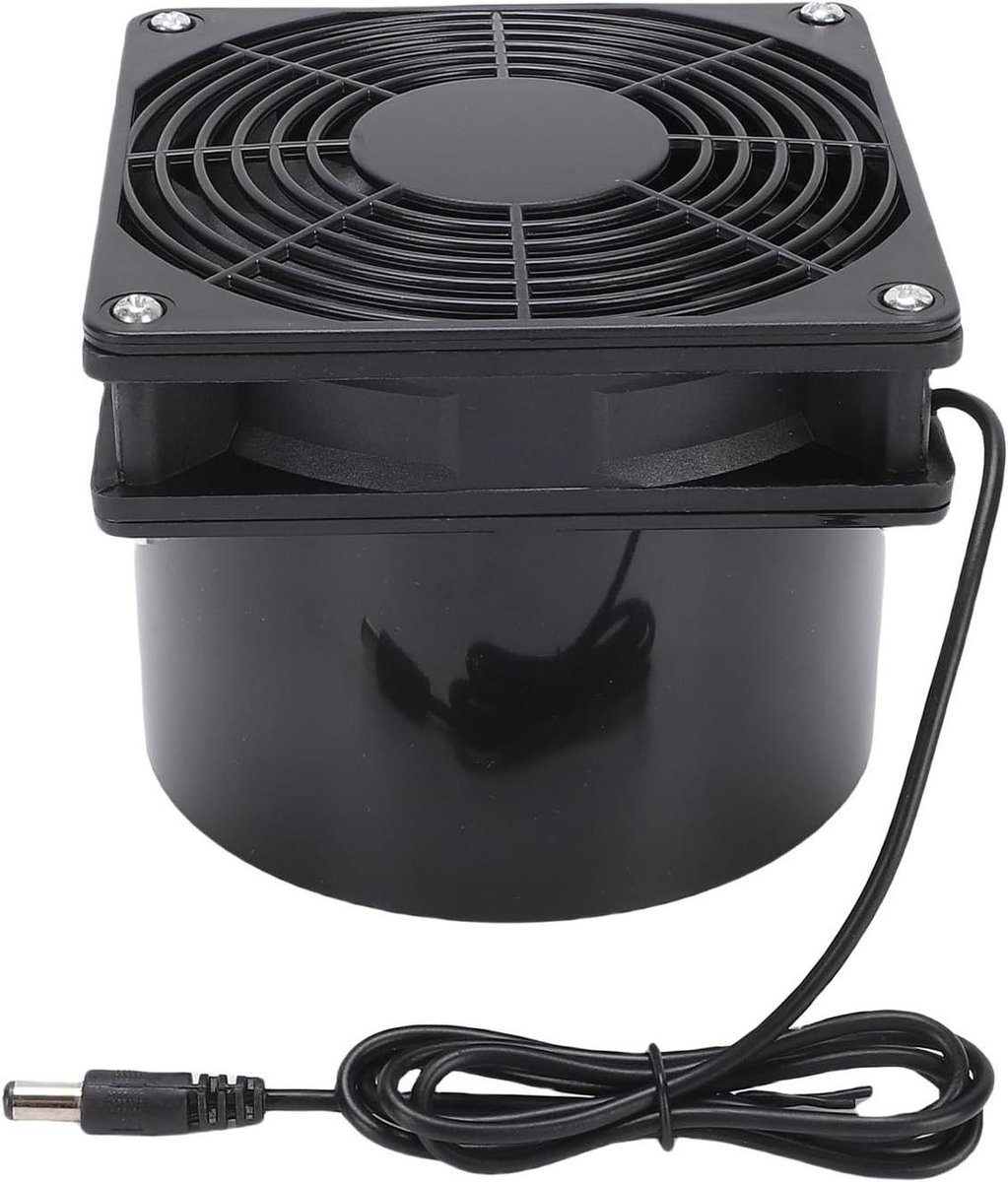 Zonnepaneel Afzuigventilator - Zonne Ventilator Kit - Lucht Circulatie - Monokristallijn Silicium - 24 x 24 x 8 cm - Zwart