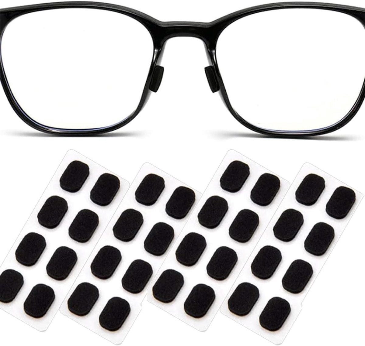 40 Paar Neuspadjes - Niet-Slip Neuspadjes met Plakrug voor Brillen - Zachte Neusgrepen voor Brillen en Zonnebrillen 1.5mm