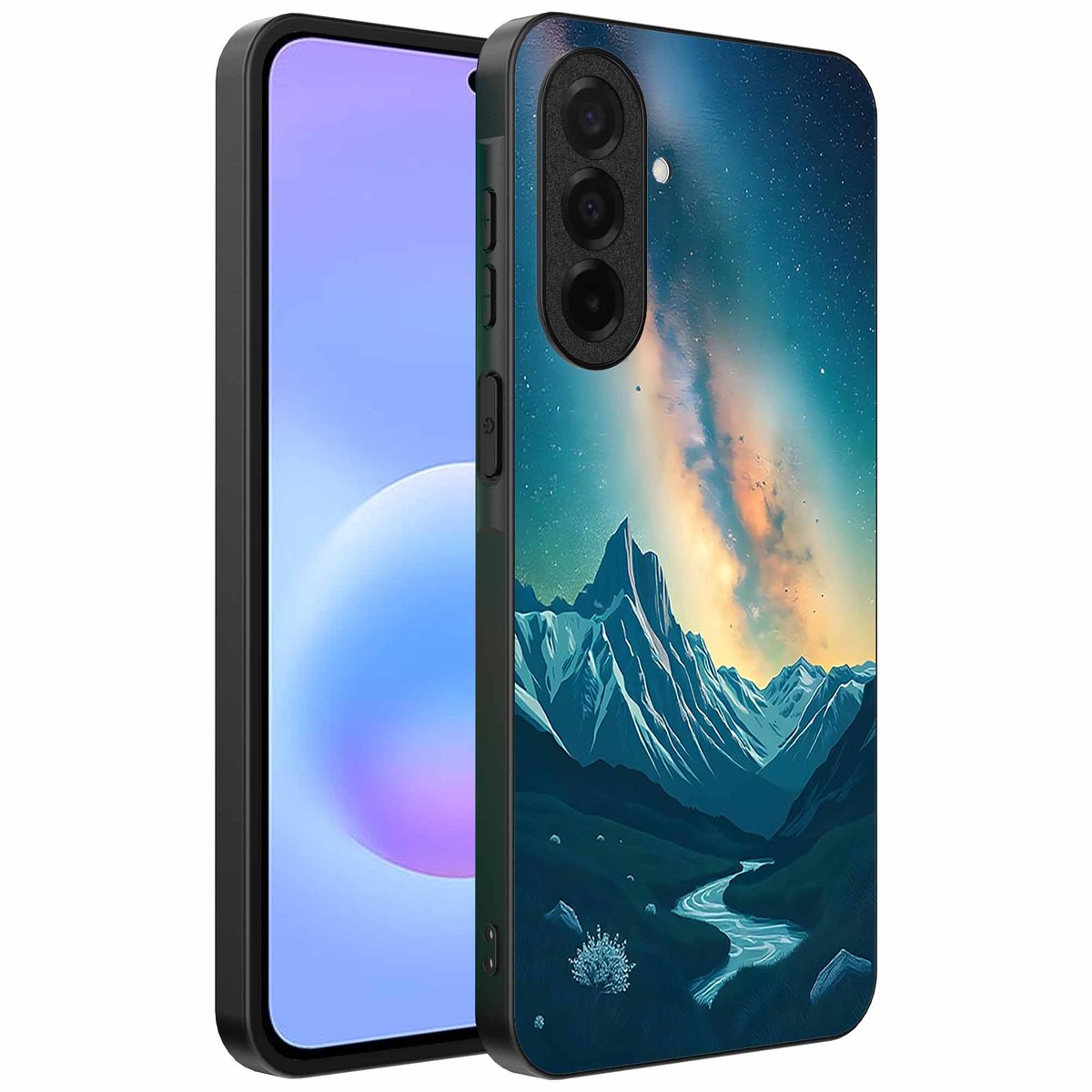 Geschikt voor Samsung Galaxy A57 Telefoonhoesje met Sterrenhemel Opdruk - TPU Backcover Case With Space And Milkyway Design - Smartphonica geschikt voor Samsung Galaxy A57