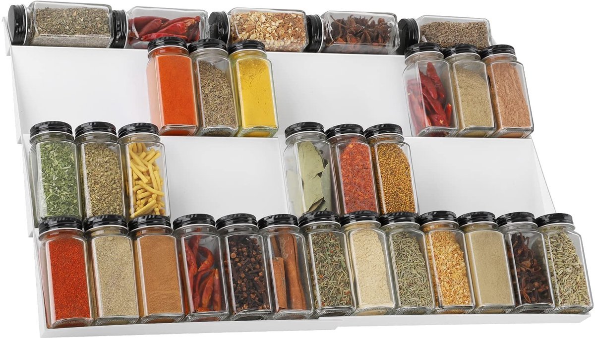 Omgoods - Uittrekbare Specerijenlade - 30 cm tot 60 cm Aanpasbare Keuken Organizer