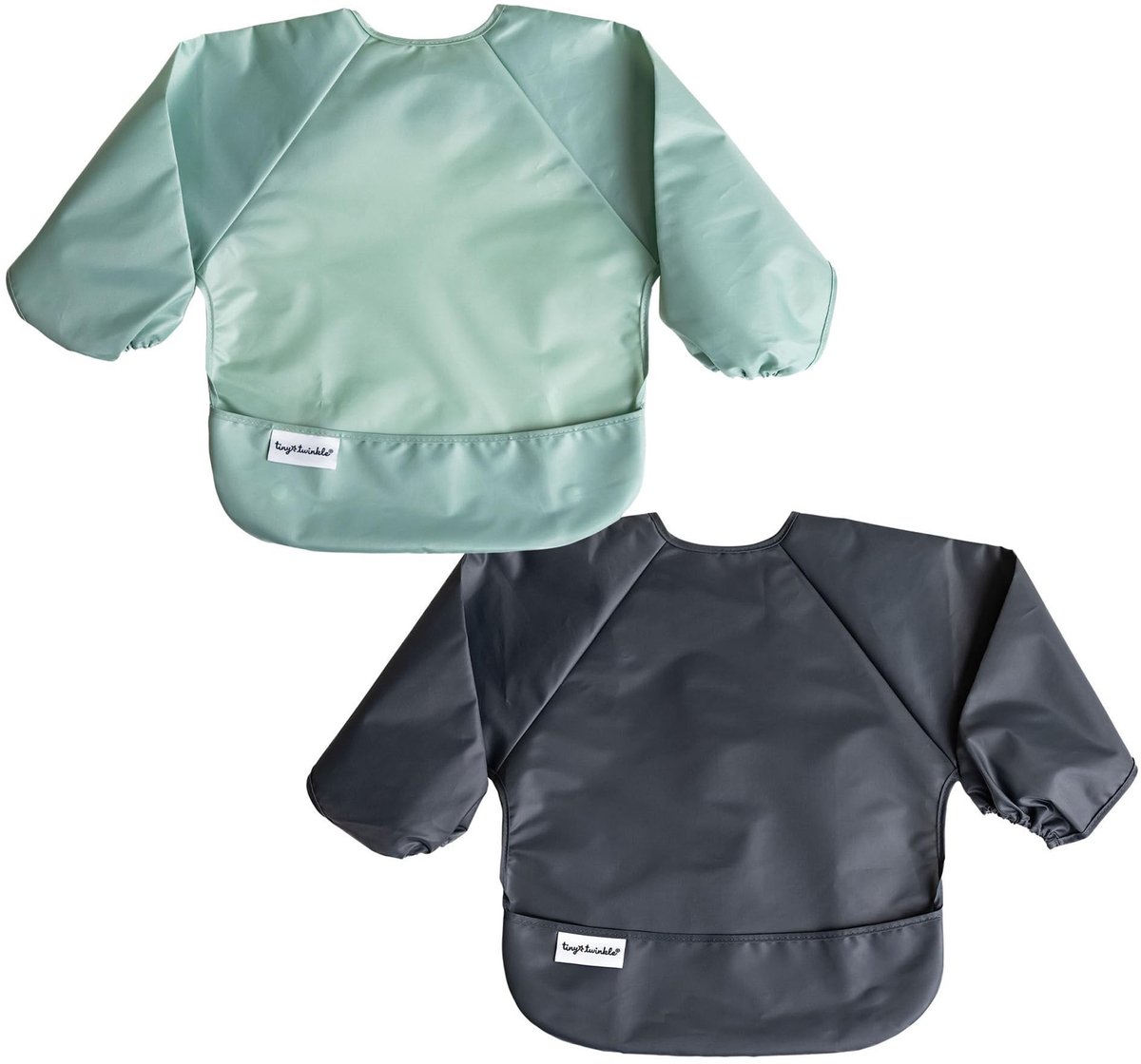 Omgoods - Baby Slabbetjes Set van 2 in Sage Charcoal