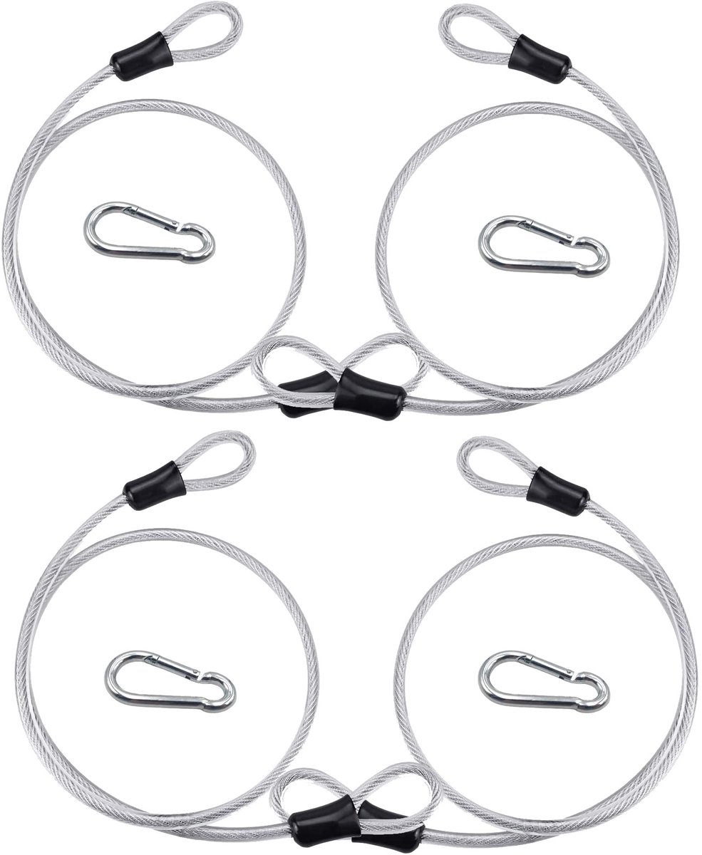 Omgoods - 80 cm RVS Beveiligingskabel met Dubbele Lus