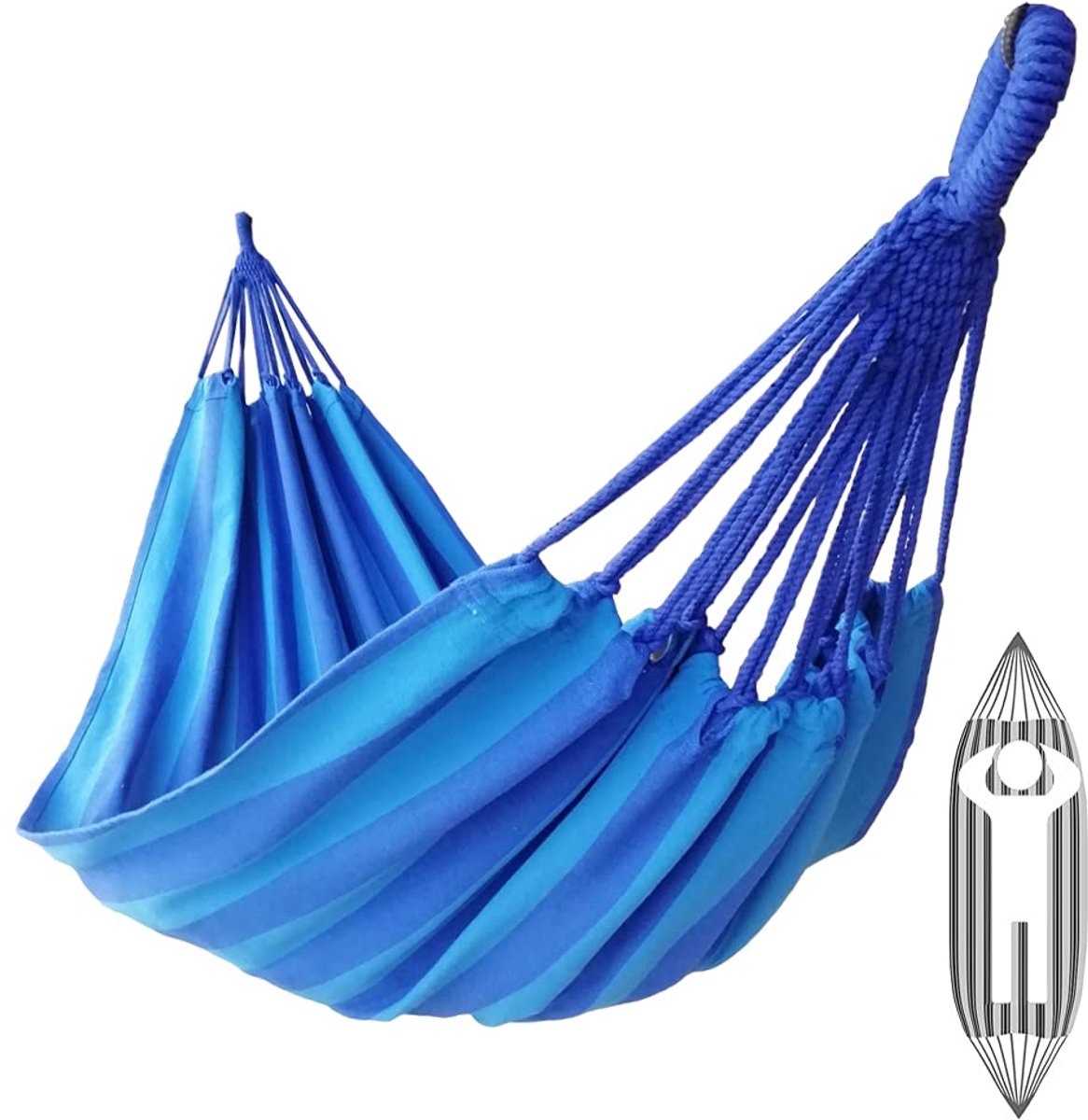 Omgoods - 1-Persoons Hangmat - 200x100cm, Voor Binnen en Buiten