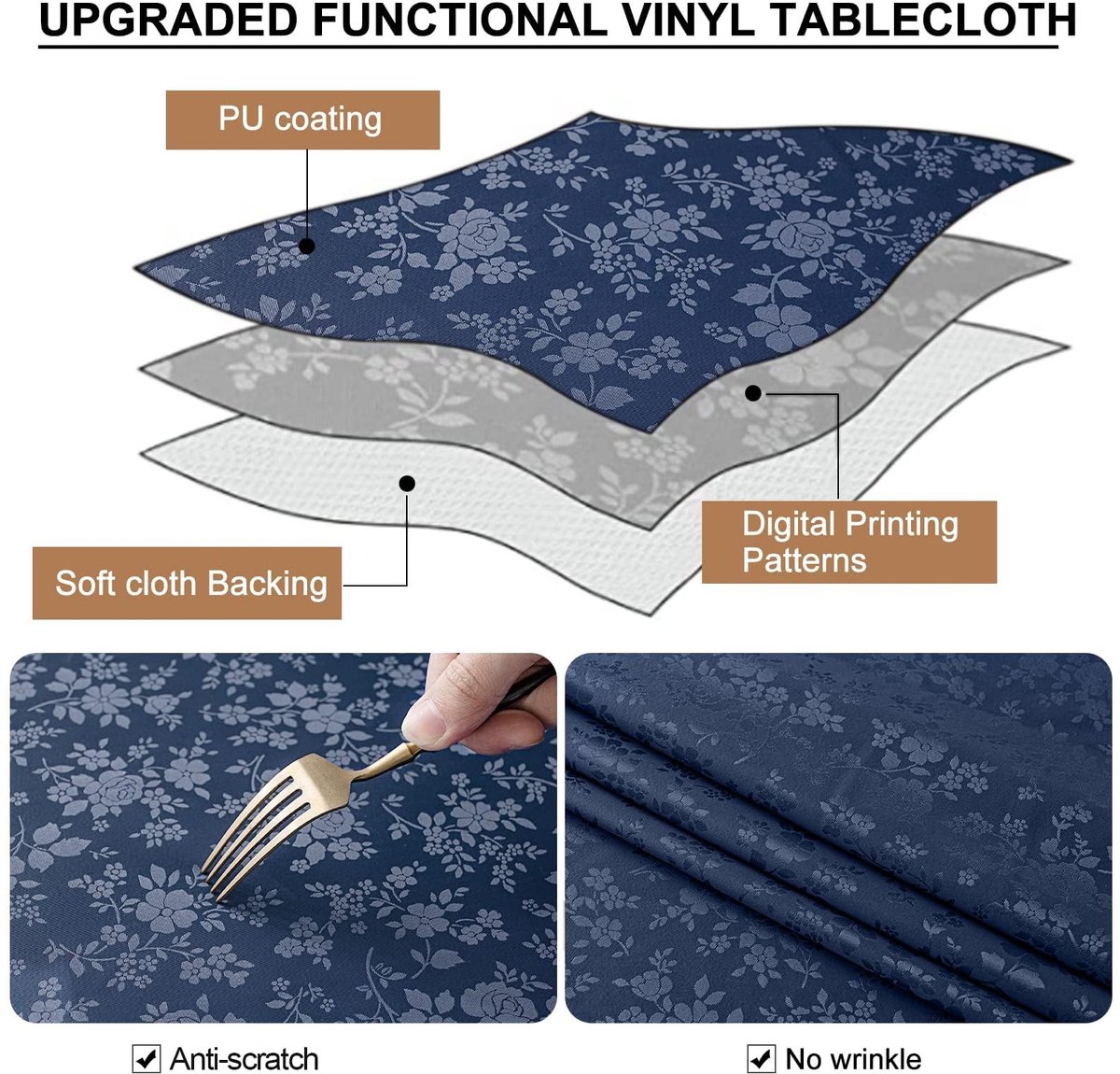 Omgoods - Waterdicht Vinyl Tafelkleed 60x102 inch