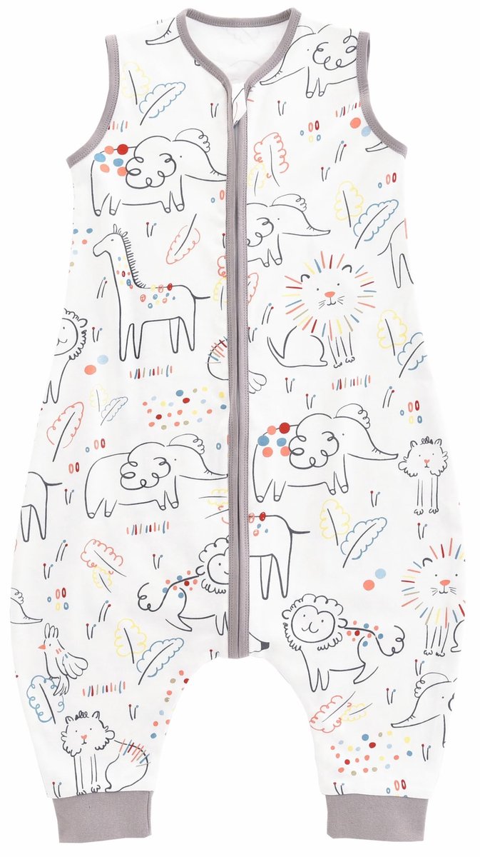 Omgoods - Baby Slaapzak Zomer 0.5 Tog - 100% Katoen - Lucky Animals - 100 cm