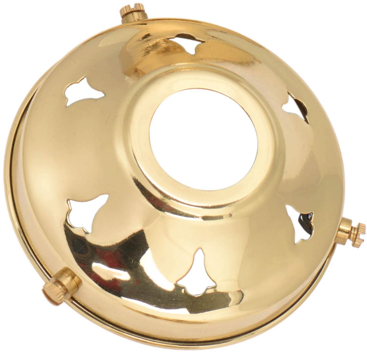 Omgoods - Galerie Bevestiging voor Glaslampenkappen, 3.25 Inch, Messing