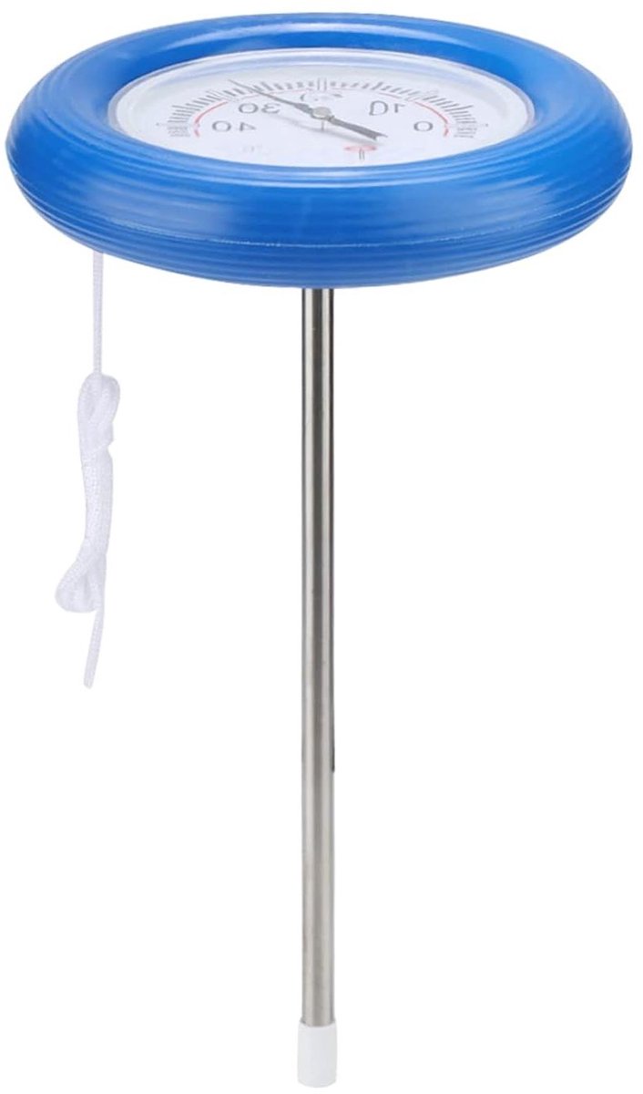 Drijvende Thermometer - Watertemperatuurmeter - Waterkwaliteit Meten - Grote Celsius Wijzerplaat - 315x183 cm - Blauw