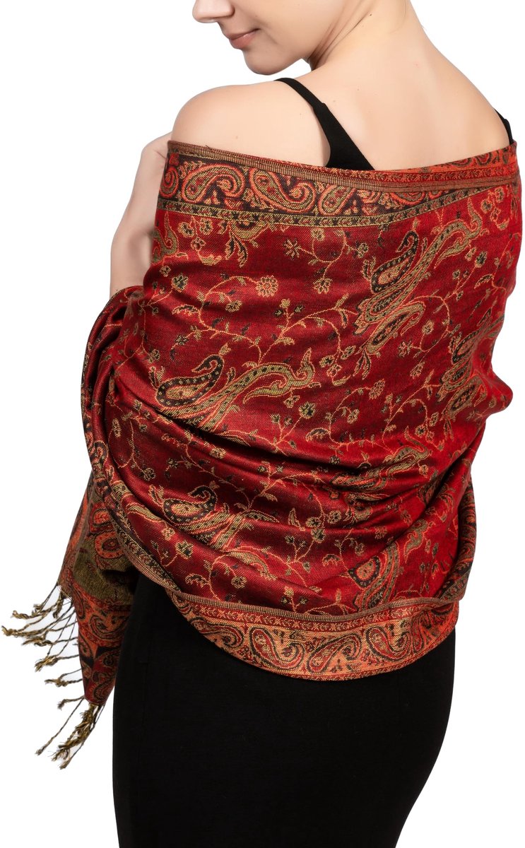 Omgoods - Elegante Pashmina Sjaal met Paisley Patroon