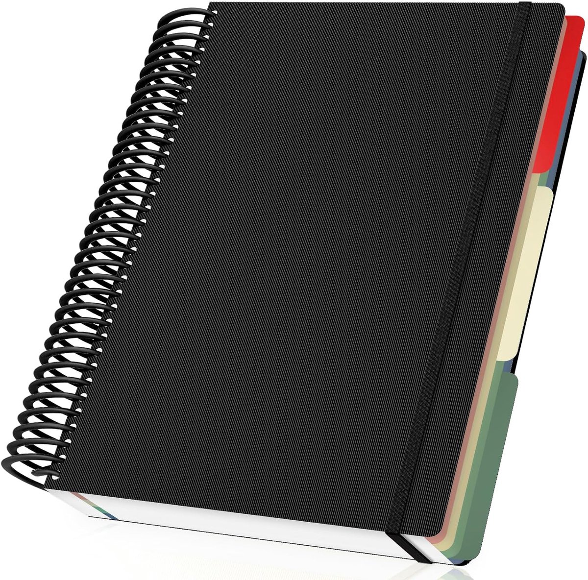 SnelShoppen - Spiral Notebook A4 90g/m² Vierkant 5mm Notitieboek - Zwart Wirebound A4 Notitieboek 23.5x29.7cm - Vierkante Agenda A4 120 Bladen/240 Pag