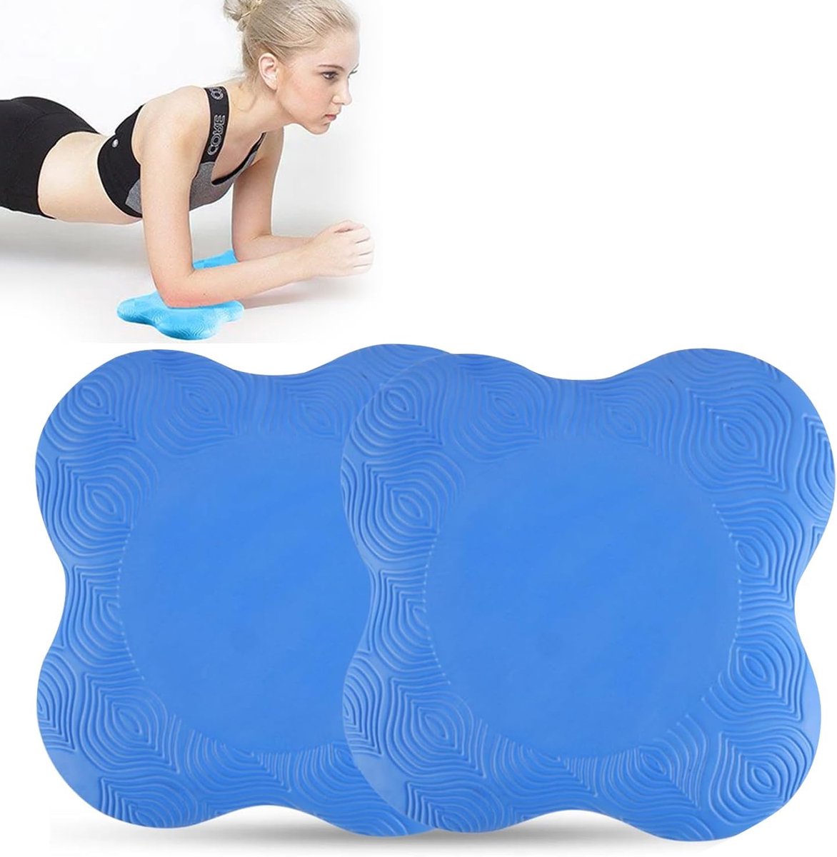 SnelShoppen - Kniekussen Yoga Antislip Set van 2 - Comfortabele Knie Pads voor Pilates en Yoga - Ideaal voor Training en Fitness - Zacht en Ondersteun