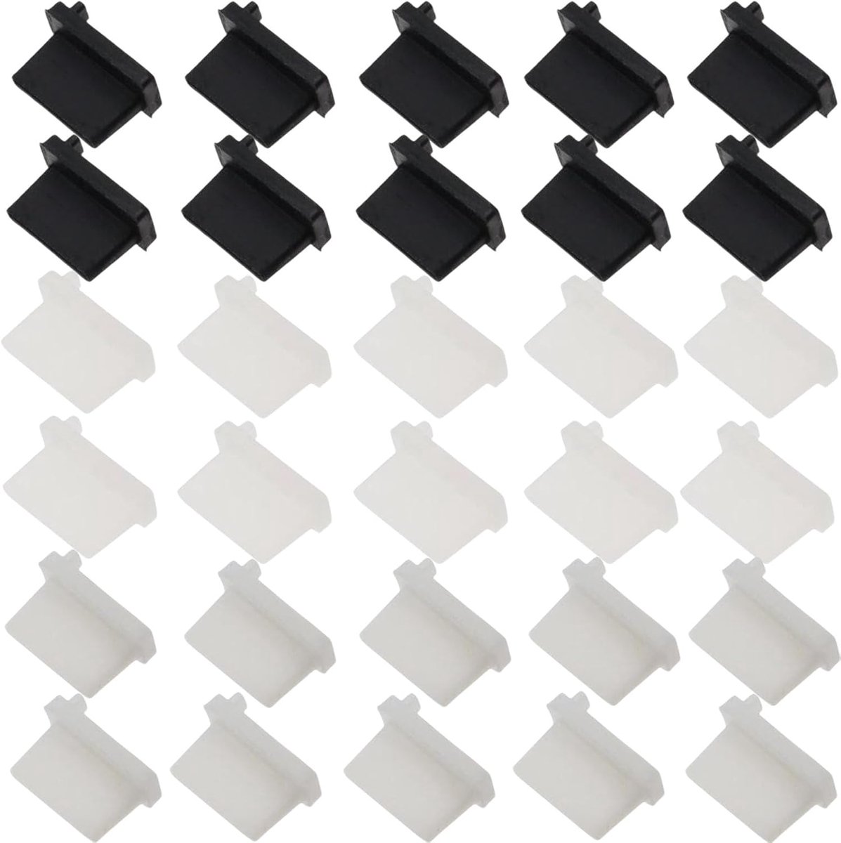 SnelShoppen - 30 Stuks USB Siliconen Stofdoppen USB 2.0/3.0 Poort Plastic Stofdop Geschikt voor Tablets, PC, Laptop Oplader, USB Stekker voor Mobiele