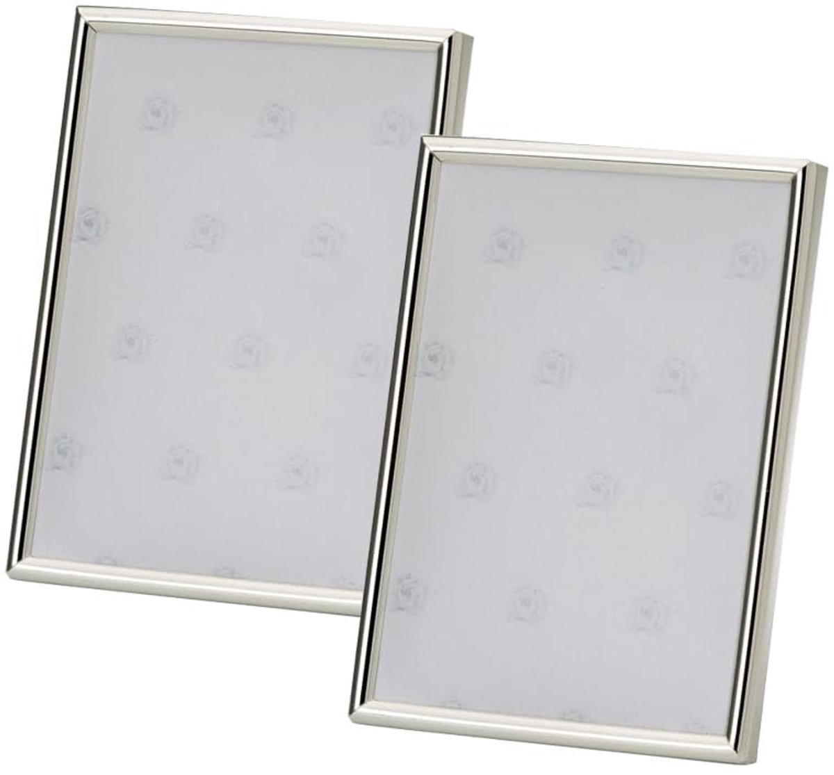 Omgoods - Set van 2 Zilververchroomde Fotolijsten - 5 x 8 cm
