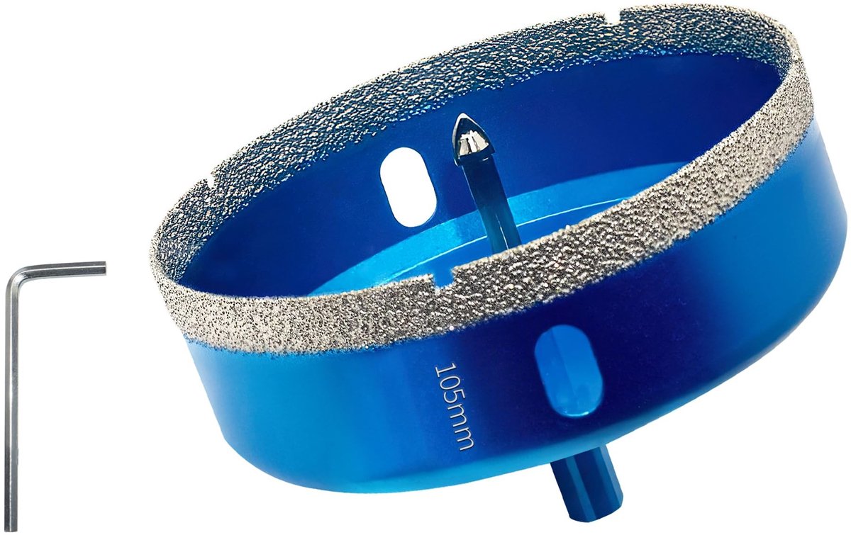 Omgoods - Professionele Diamant Boor met Centreringsgids voor Tegels en Glas (105 mm)