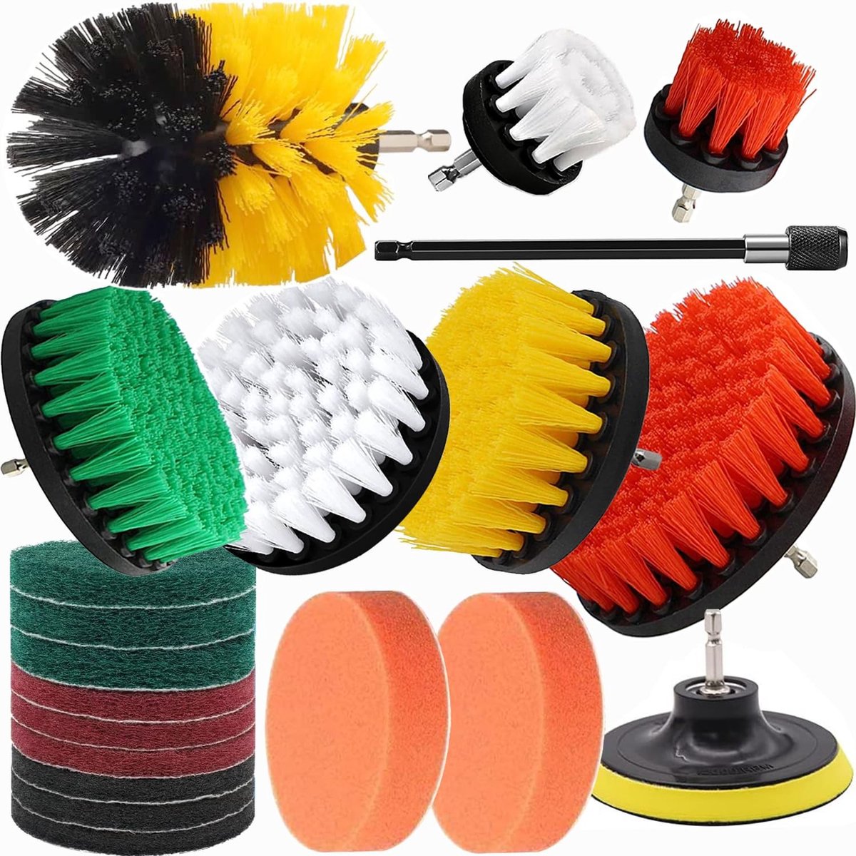 Omgoods - Set van 20 Boorborstel Accessoires voor Schoonmaken