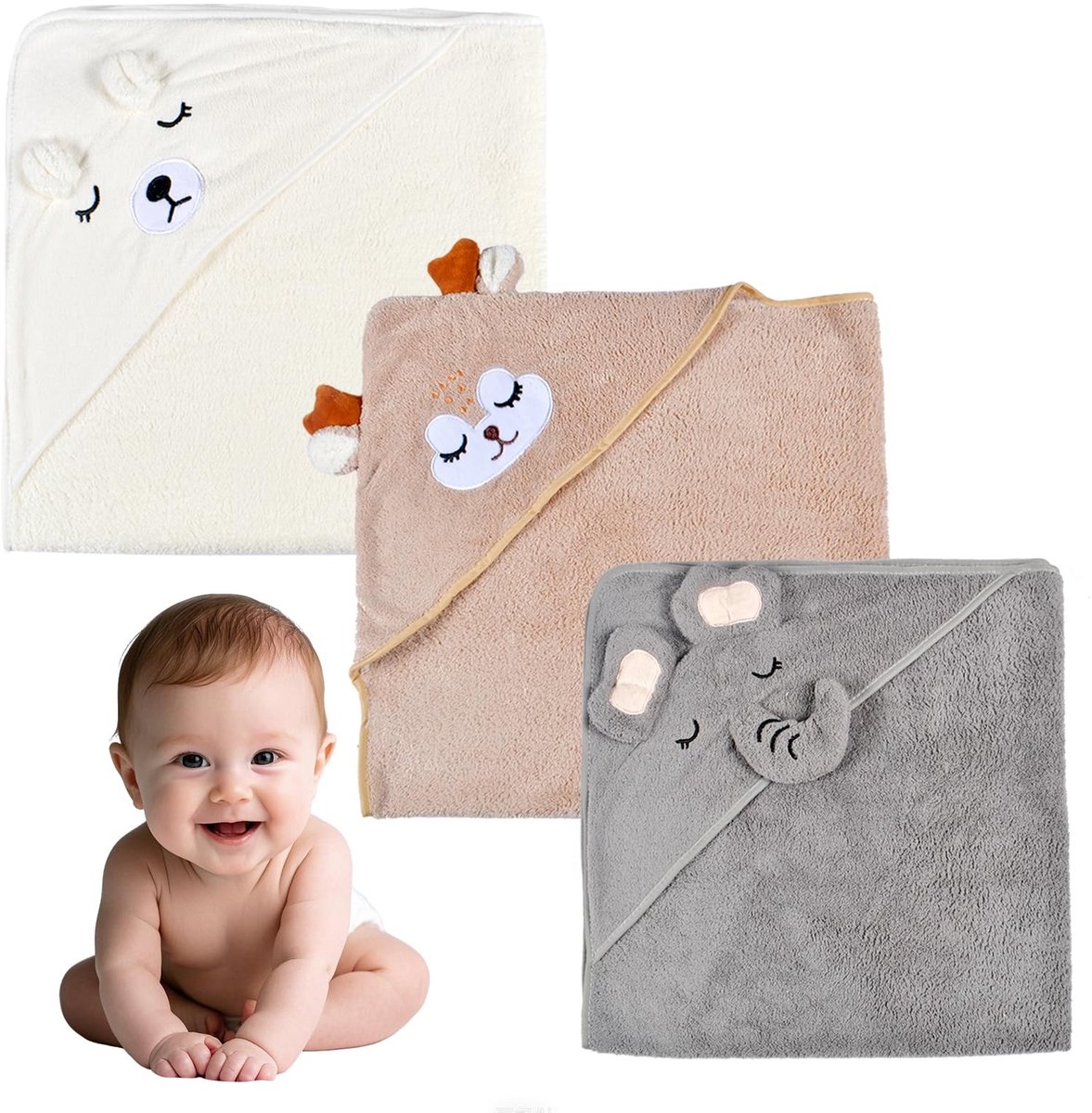 Omgoods - Baby Badcape van Coral Fleece, Zacht en Absorberend