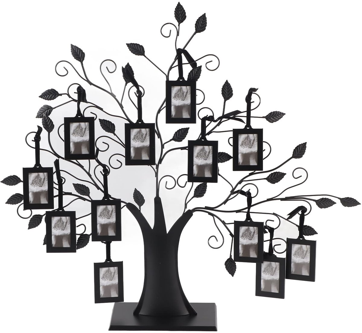 Omgoods - Stamboom Fotolijst - Hangende Lijsten - Decoratieve Fototentoonstellingsboom - Kleur - Familie Wanddecoratie - Verstelbare Lintkwasten -...