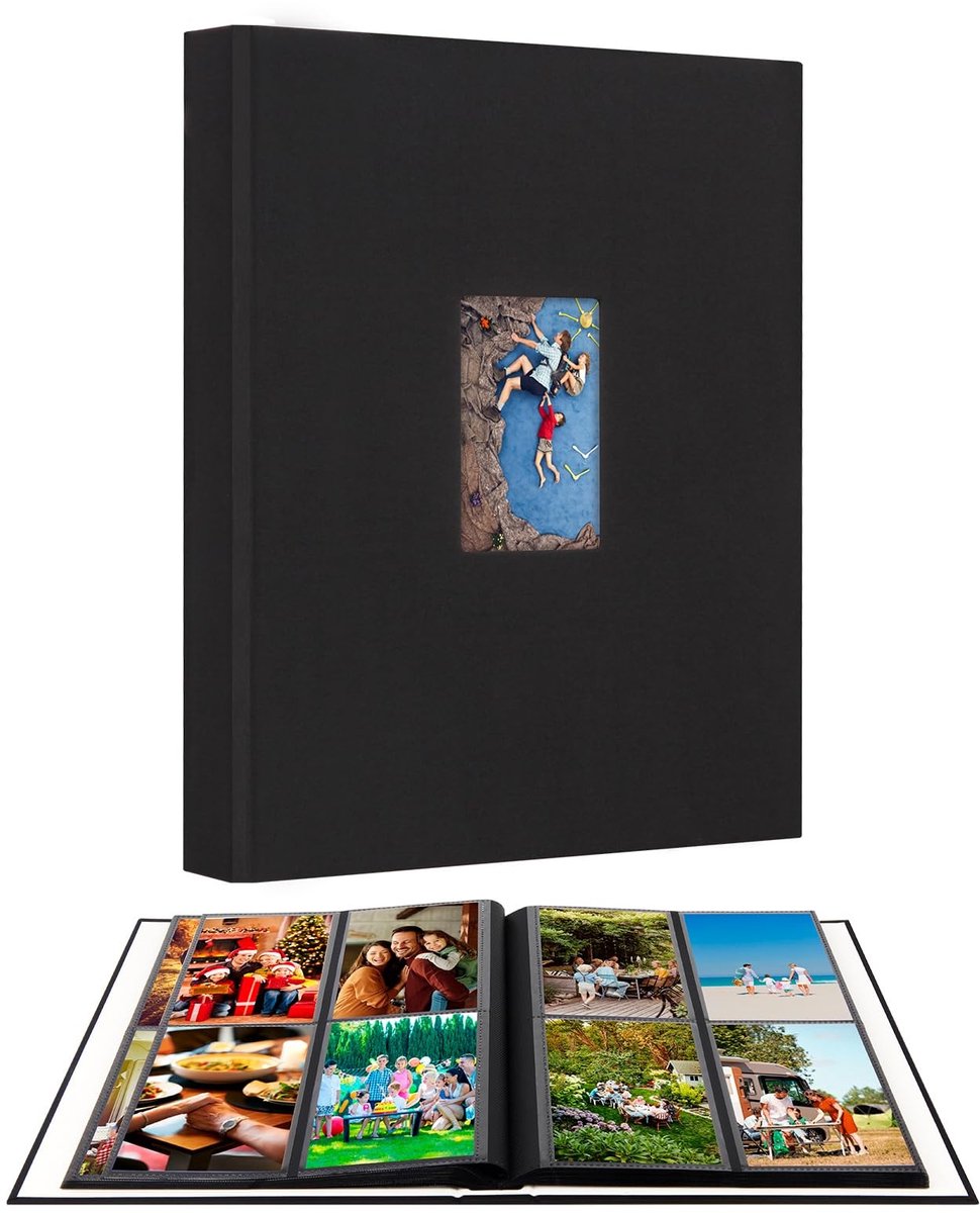 Omgoods - 3.5x5 Fotoalbum met 256 Pockets en Linnen Cover