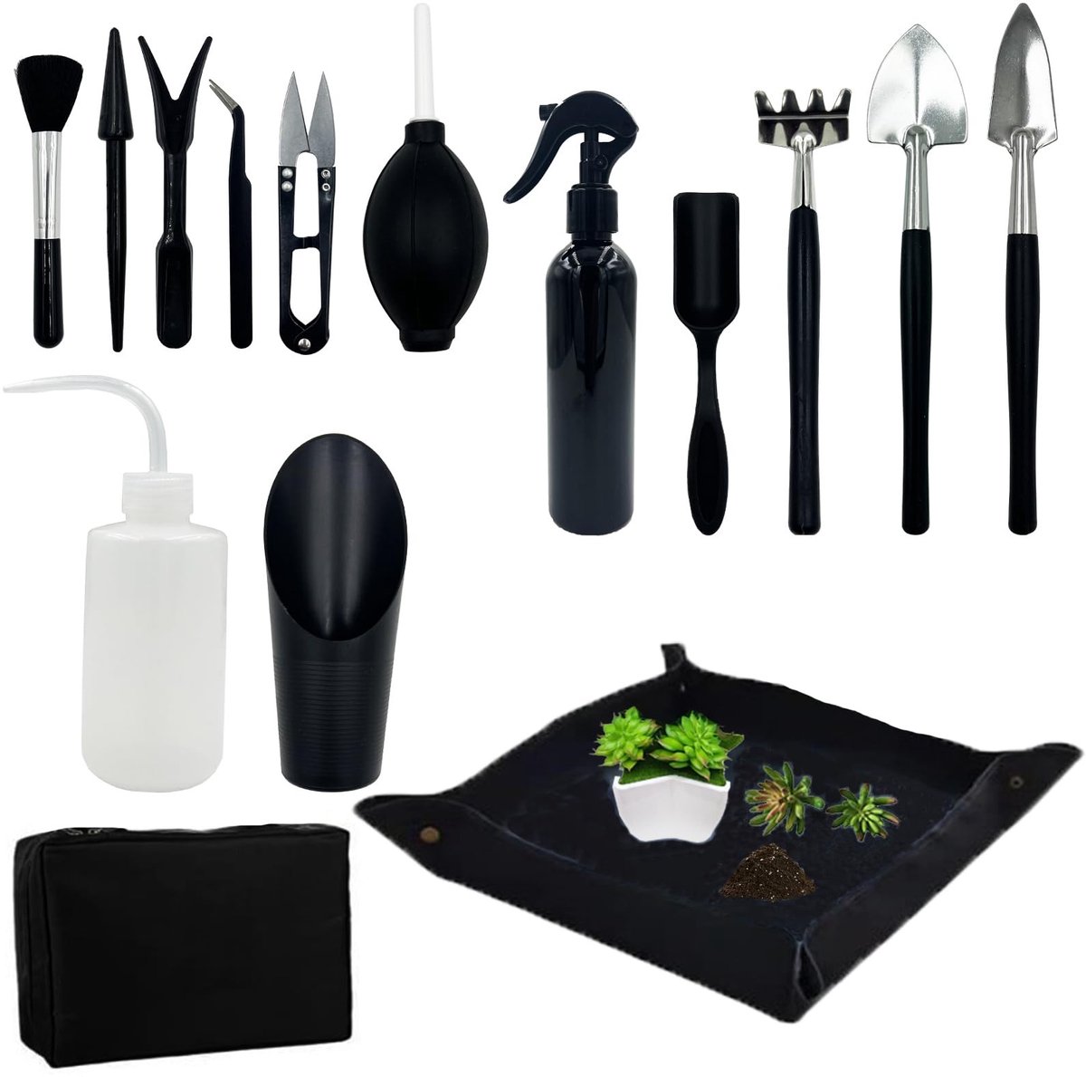 Omgoods - Vetplanten Gereedschappen - Tuin Hand Verplanten Kit - Miniatuur Plantenverzorging - Tuinieren - Ideaal voor Plantenliefhebbers - Geschik...