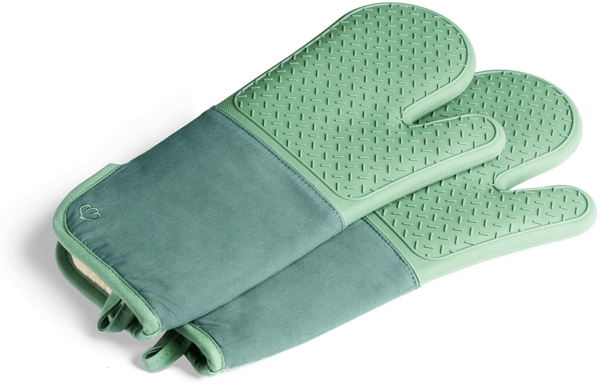Omgoods - Ovenhandschoenen Set van 2 - Hittebestendige Silicone Kookhandschoenen