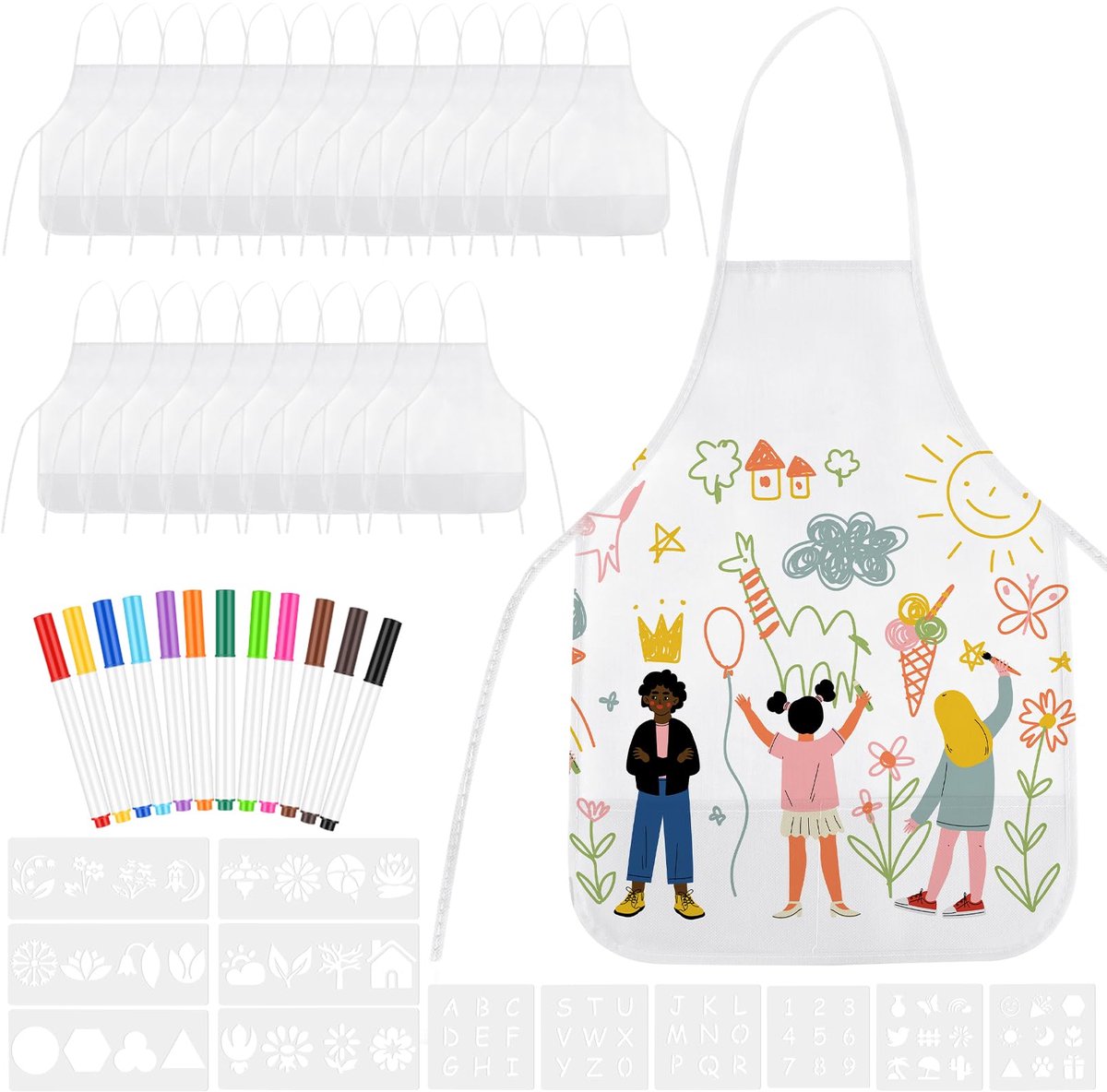 Omgoods - 36/72-delige Kinderschorten Set voor Creatieve Activiteiten