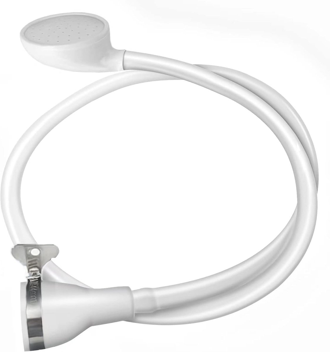 SnelShoppen - Draagbare Kraan Sprinkler, Shampoo Sprayer, Huisdier Bad, Handdouche, Hoogwaardige Plastic, Wit, 100 cm, Perfect voor Camping en Thuisge