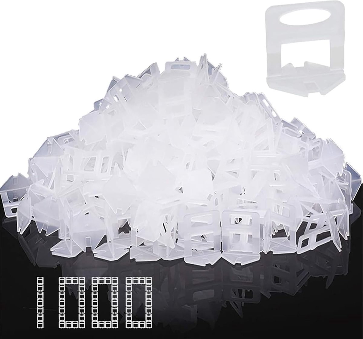 Storystore 1000 pieces standard tabs joint width 1.5 mm, levelling system, tiles, levelling aid, pull tabs, joint - ShopVlot