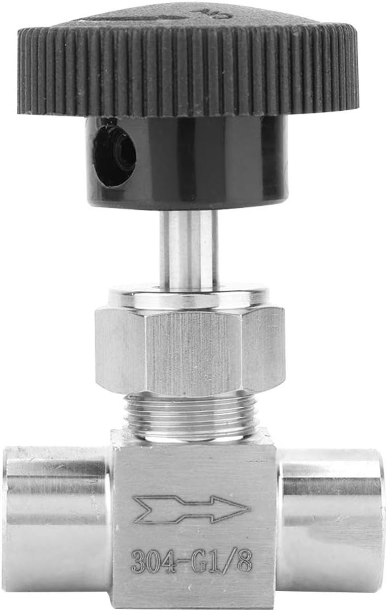 SnelShoppen - RVS Stroomregelklep, Terugslagklep voor Water, Gas, Olie Transport 1/8 inch, 1/4 inch, 1/2 Inch (Optioneel)