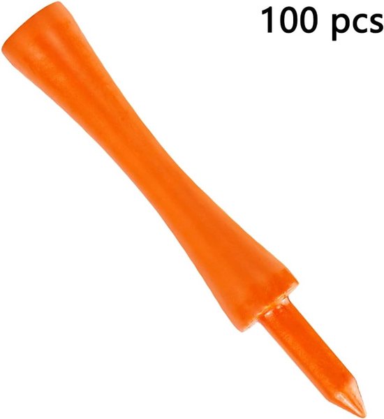 Tees Pack van 100 Castle Tees Houten Golf Tees (Oranje 70MM) — afbeelding 5