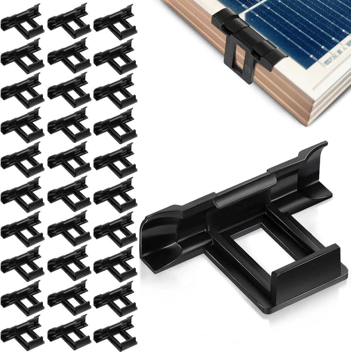 Solar Panel Water Drainage Clips, Solar Panel Drainage Clips, Mud Removal Clips, PVC Modules Cleaning Clips for Water - ShopVlot