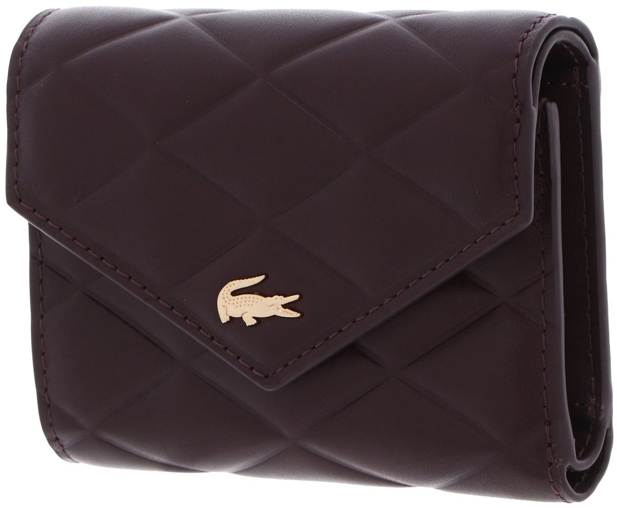 LACOSTE portemonnee Compact Wallet Oxalis wijnrood
