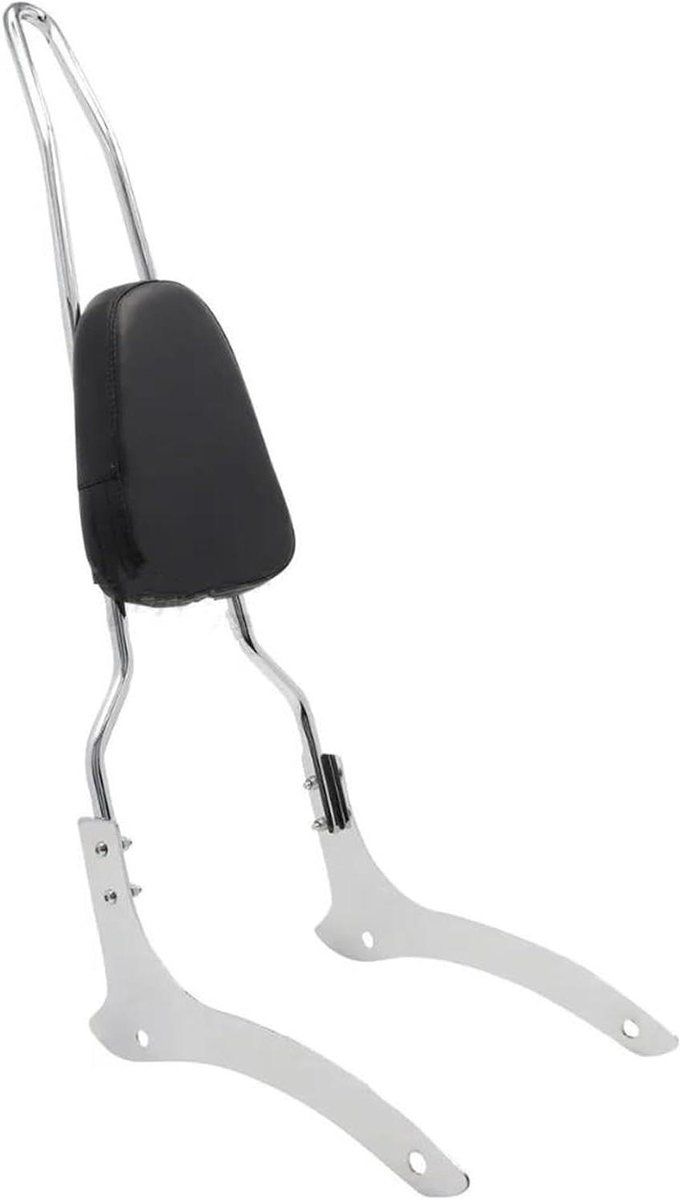 Motorfiets Rugleuning - Passagierskussen Sissybar - Comfortabel Rijden - Gevuld Met Spons - 100 cm - Zilver