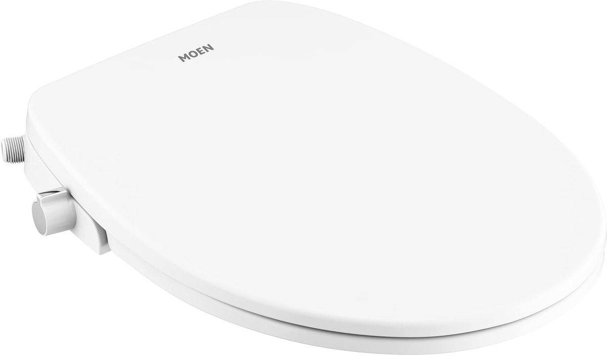 SnelShoppen - Bidetstoel voor ronde toiletten - Moen EB500-R 2-serie niet-elektronisch - Wit - Hygiënisch en comfortabel - Perfect voor dagelijks gebr