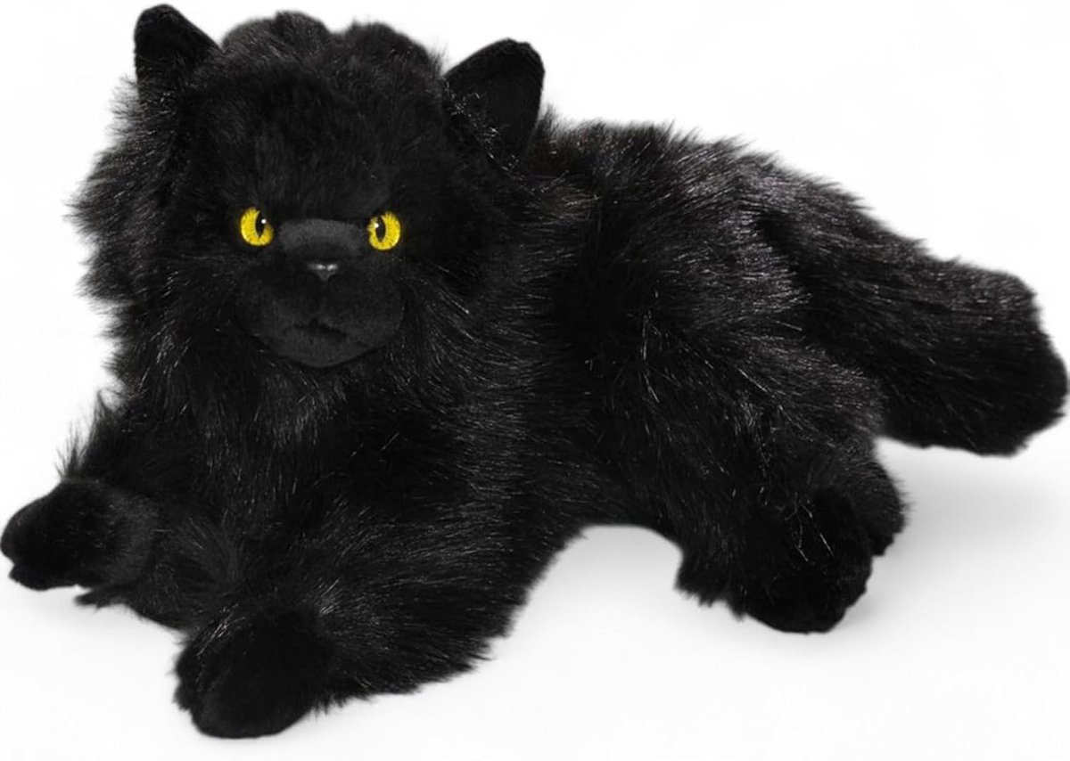 Dick Pluche Perzische kat, zwart, 30 cm 3474