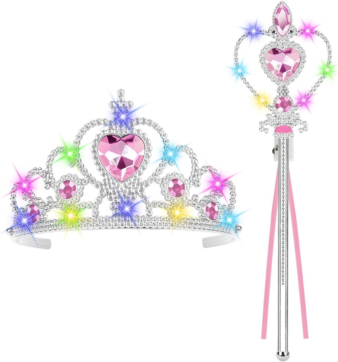 Kostuums accessoires, ELSA prinses sieraden, meisjes aankleden accessoires, aankleden accessoires met Elsa Tiara Crown Wand